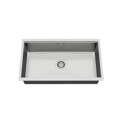 China Without Faucet Factory Direct OEM Accept Modern Under Farmhouse Sink Single Rectangular Stainless Steel Apron Kitchen Sinks for sale