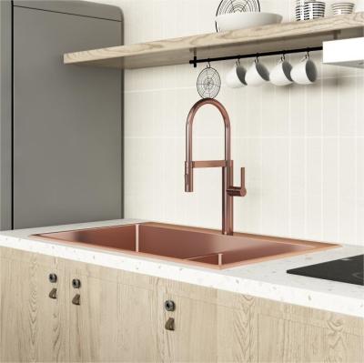 China Without Faucet Factory Direct OEM Accept Rose Double Rectangular Topmount Handmade Modern Farmhouse Stainless Steel Kitchen Sink for sale