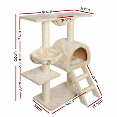 China Viable Wholesale Products Large Cat Tower Scratcher Cheap Cat Scratch 100cm Beige Cat Tree Pole From Pet Shop for sale