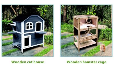 China Modern Luxury Pet Outdoor Breathable Cat Wooden Pet House Indoor 2 Layer Factory Price Small for sale