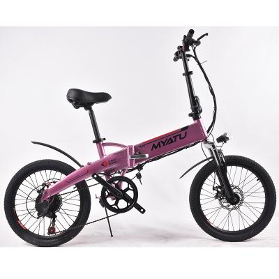 China Aluminum alloy 350w 20 inch hub motor E brushless electric bicycle for sale