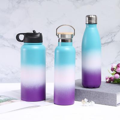 China New Sale Double Wall Vacuum Sport Stainless Steel Sustainable Hot Water Bottle Insulated Water Bottle for sale