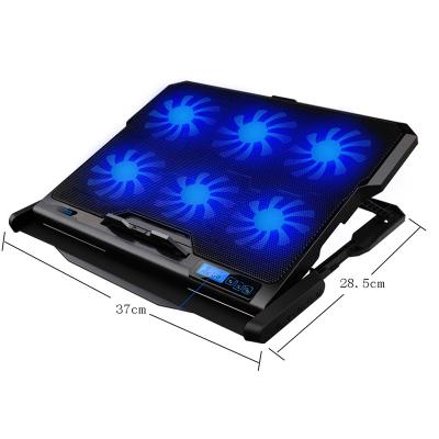 China 17 Inch And Below Mute 6 High Wind Fans Laptop Super Cooler Laptop Notebook Cooling Pads for sale