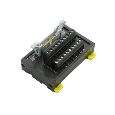 China IDC / MIL 20P DIN Rail Mount Terminal Block Adapter Panel Splitter Screw Terminal Block Too 21 - A.W.G. 30 for sale