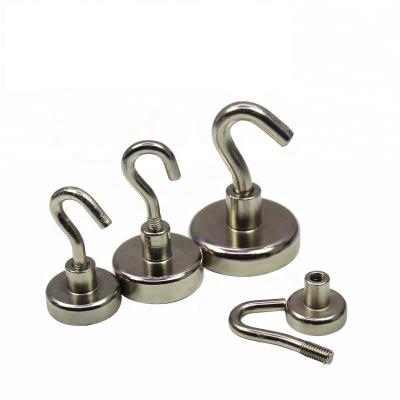 China Heavy Duty Industrial Magnet Hooks Neodymium Rare Earth Magnets Magnetic Hangers For Fridge for sale