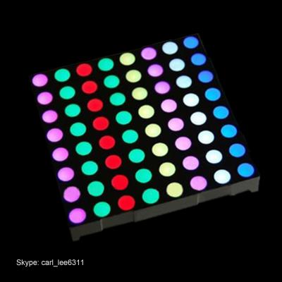 China Outdoor 5mm 8x8 Dot Full Color RGB Led Matrix 8x8 RGB Dot Matrix Led Display for sale