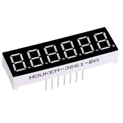 China 7 segment led display 6 digit 0.36 inch super red 7 segment led display 6 digit 7 segment display kem-3661-bsr for sale