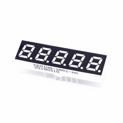 China 5 Digit 7 Segment Led Display China Houkem-2581as 7 Segment 0.28 Inch 7 Digit 5 ​​Segment Led Display Red for sale