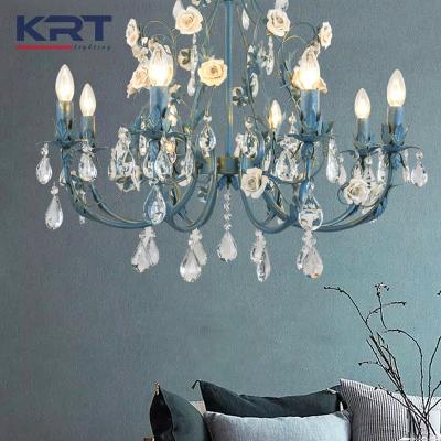 China Modern Luxury Crystal Ceiling Light Crystal Light Flower Shape Decorative Lamp For Hotel Wedding Wedding Crystal Chandelier Lamp for sale