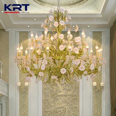 China Factory Price Sale Modern Decorative Living Room Indoor Luxury Wedding Crystals Flower Chandelier for sale