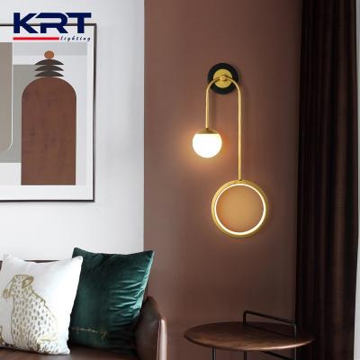 China Modern Led Wall Lamp Living Room Decoration Gold Bedroom Bedside Wall Lights Dining Room Indoor Lighting for sale