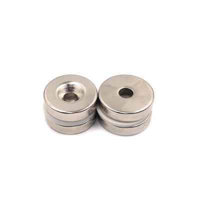 China Factory Custom N40 Round Countersunk Hole Rare Earth Magnet Customized for sale