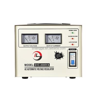 China SVC SVC-2KVA 2000W Single Phase AC Voltage Stabilizer 140-260V Servo Motor Automatic Voltage Regulator for sale