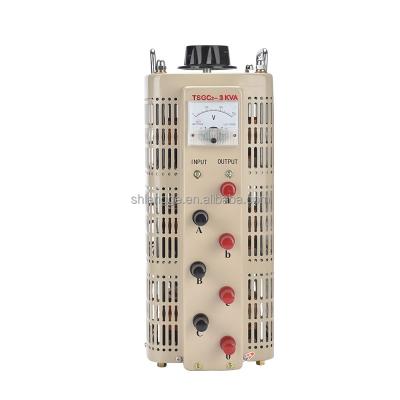 China TSGC2 TSGC2-3KVA Three Phase Variac / Contact Type Variable Transformer / Voltage Regulator for sale