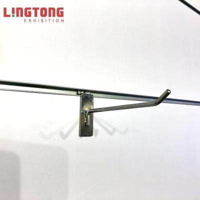 China Exhibition Booth Adjustable Steel Hook Exhibition Accessory Equipment For Hanging Clothes And Handbags for sale