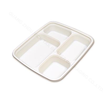 China Disposable Cornstarch Food Tray Microwave PLA Food Tray for sale