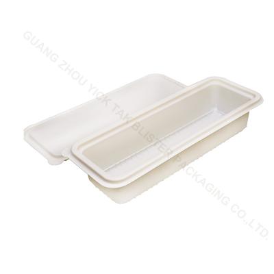 China Free Shipping Biodegradable Cornstarch Salad Bowl Plastic Pet Food Packaging Container for sale