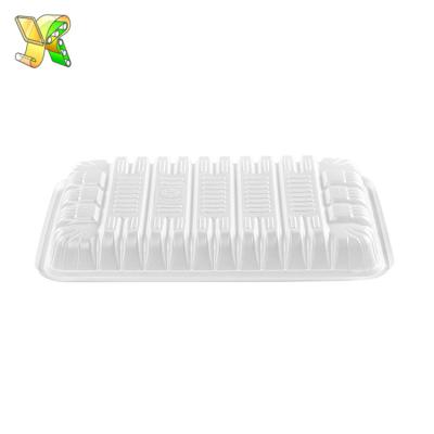 China Disposable Food Trays PP Fresh Meat Frozen Food Tray Plastic Disposable Seafood Blister Tray for sale