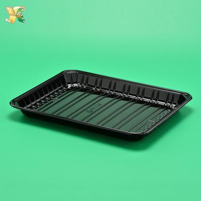 China Disposable Frozen PET Meat Tray Melter Wrapped Meat Display Trays For Meat for sale