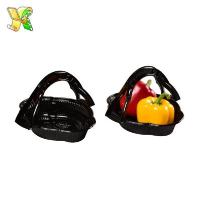 China Sustainable Fruit Basket Disposable Packaging Basket Plastic Fruit Basket Pet for sale