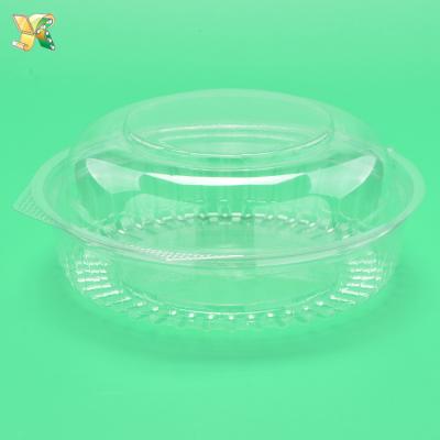 China High Quality Customized Plastic Round Clamshell Fruit Salad Container Good Quality Disposable New Design for sale