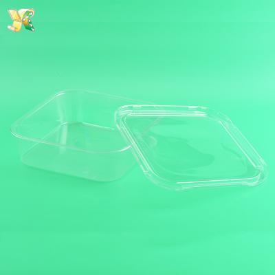 China Food Fruit Packaging Take Away Plastic PET Disposable Food Container With Lid for sale