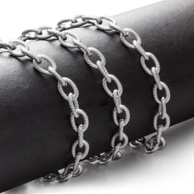 China Environmentally Friendly Waterproof Filled Cross Fried Dough Twists Stainless Steel O-Chain Cross Chain For Jewelry Findings Making for sale