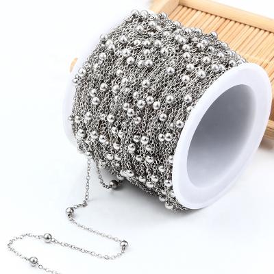 China Environmental Friendly High Quality Flat Cross Circle Bracelet Diy Jewelry o Clip Pearl Bead Chain Assorted Stainless Steel Chain Necklace Environmentally Friendly for sale