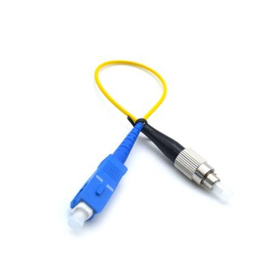 China 1 / 2 Cores Fiber Optic Patch Cord Single Mode Yellow SC FC LC Patch Cord for sale