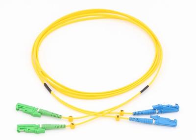 China E2000 Duplex Fiber Optic Patch Cord Single Mode SM 9 / 125µM For Telecom Networks for sale