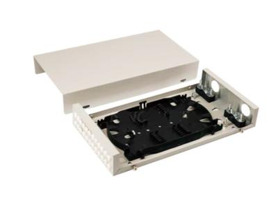 China Fiber Optic Termination Box 24 Port Optical Fiber Enclosure White Connector Available for sale