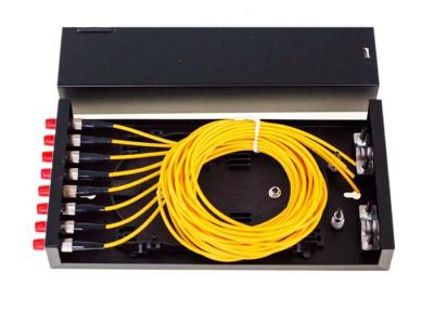 China 8 Port Fiber Optic Distribution Frame ODF FC SC LC ST Black Fiber Optic Patch Panel for sale