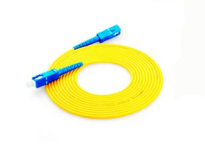 China SC PC Optical Jumper Simplex Fiber Optic Patch Cable Cord 9/125um Single Mode CATV for sale