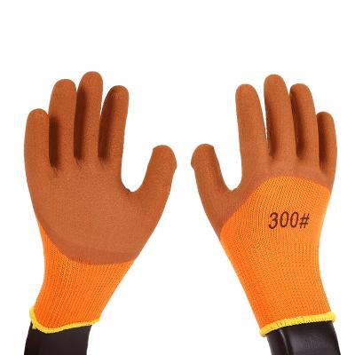 China Comfortable Duarble Winter Latex Foam Gloves Work Protective Industrial Warm Work Safety Latex Gloves for sale