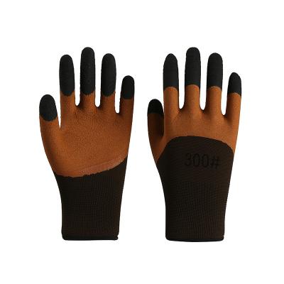 China Comfortable Duarble Black Latex Gloves Coat 13 Gauge Polyester Durable Industrial Rubber Work Work Gloves for sale