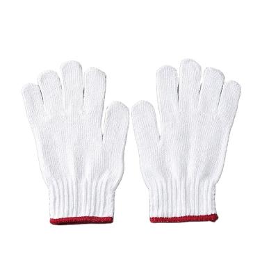 China Labor Protection Factory Price Cheap Working Gloves 7 Gauge 700Gram Cotton Yarn Knitted White Gloves Bleached Good Quality for sale