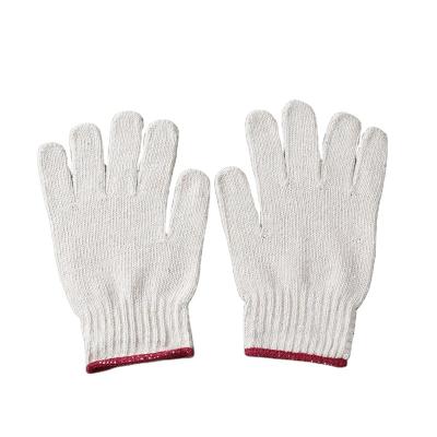 China Work Protection Factory Price Cheap Working Gloves 7 Gauge 700G Cotton Yarn Knitted Natural White Gloves Good Quality for sale