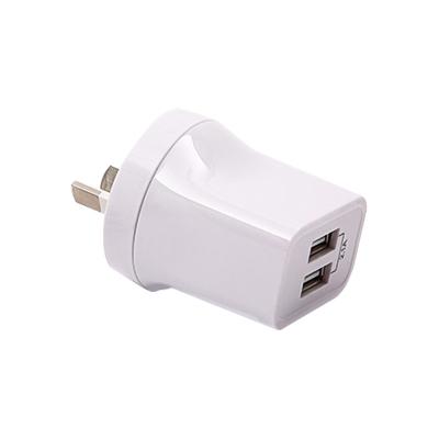 China Mobile Phone HSUEL SAA Certified AU Plug Small Charger 2 USB Port Adapter For iPhone 2.1A Wall Charger for sale