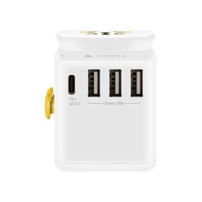 China Commercial 30W Grounded Universal Travel Adapter Black for sale