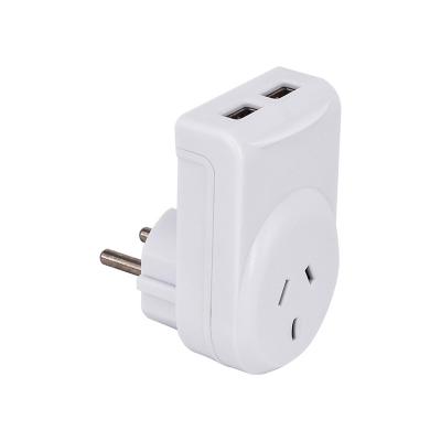 China Commercial 2.4A 2USB AU Outbound Travel Adapters for sale