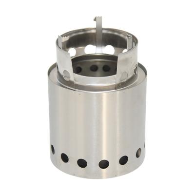 China China Top Sale Mini Stove Survival Outdoor Light Weight Army Stainless Steel Efficient Wood Stove for sale