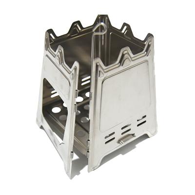 China Wholesale Price OEM Firewood BBQ Stove Stainless Steel Lightweight Wood Burning Camping Stove for sale