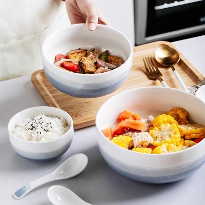 China Factory viable wholesale customized full range sizes bowls porcelain salad bowl set ceramic soup bowl for sale