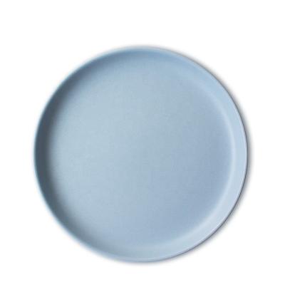 China Sustainable Wedding Ceramic Dinner Set Blue Color For Hotels Porcelain Dishes Stoneware Dishes for sale