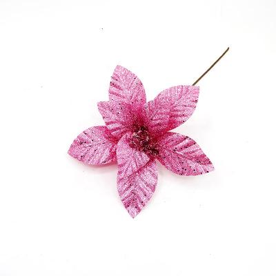 China Minimalist Manufacturers Sell Artificial Flowers And Leaves With Glitter Power And Berry Wholesale Popular For Christmas Home Wall for sale