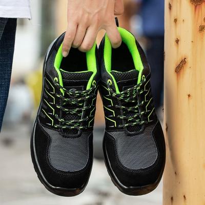 China Black Suede Steel Toe Sports Breathable Comfortable Safety Shoes With Steel Toe Anti Sensational for sale