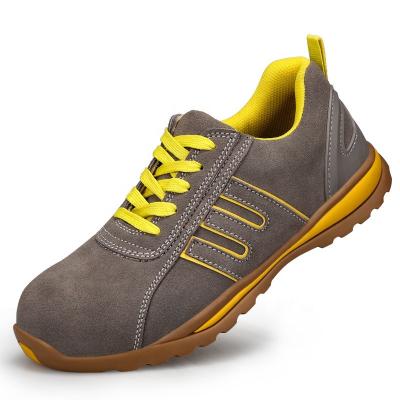 China Brown /grey/navy Blue Steel Toe Suede Laces Occupational Safety Work Shoes With Steel Toe Anti Sensational for sale