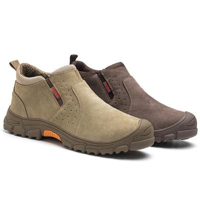 China Top Grain Suede Leather Fire Resistant Middle Cut Anti Scald Safety Boots With Elastic Fabric For Welder for sale