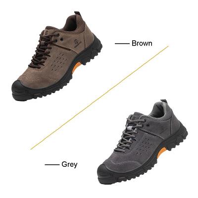 China Brown fire resistant suede flower mens industrial leather safety shoes for welder with kevlarr anti-kick midsole for sale