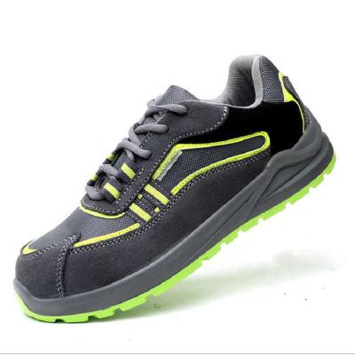 China Fashion suede sneaker sport safety anti-static anti-static shoees with lightweight PU soild outsole for sale